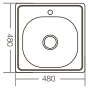 Кухонна мийка ZERIX Z4848-06-160D (decor) (ZM0558) - 4