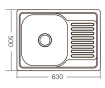Кухонна мийка ZERIX Z6350-06-160D (decor) (ZM0562) - 4