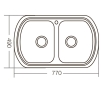 Кухонна мийка ZERIX Z7749-08-180E (satin) (ZM0565) - 4