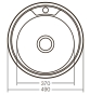 Кухонна мийка ZERIX Z490-08-180D (decor) (ZX1585) - 2