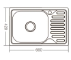 Кухонна мийка ZERIX Z6642-08-180D (decor) (ZX1601) - 2
