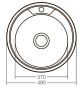 Кухонна мийка ZERIX Z490-06-180E (satin) (ZX1582) - 3