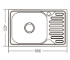 Кухонна мийка ZERIX Z6642-08-180E (satin) (ZX1600) - 4