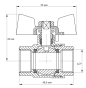 Кран кульовий KOER 1/2" ГГБ (KR.217.B) синій (KR2719) - 5
