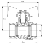 Кран кульовий KOER 3/4" ГГБ ГАЗ (KR.217.G) (KR0041) - 2