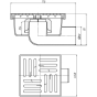 Трап ANI Plast TA5110 150х150 CV016294 - 2