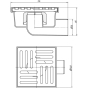 Трап ANI Plast TA5112 150х150 CV017203 - 2