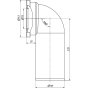 Отвод для унитаза ANI Plast W9220 угол 90˚ (CV019912) - 2