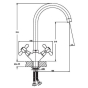 Смеситель для кухни HAIBA DOMINOX 275 NUT HB0091 - 2