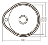 Мийка кухонна ZERIX Z4843-06-160P polish (ZS0565) - 4