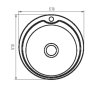 Мийка кухонна ZERIX Z510-06-180MD micro decor (ZS0560) - 4