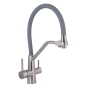 Змішувач для кухні Lidz Aria 020F3 k35 Grey/Nickel (LDARI020F3GNK39211) - 1