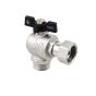 Кран кутовий з накидною гайкою Raftec PN40 ВН 3/4" метелик DRBM2 (RAF83693) - 1