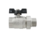 Кран кульовий з американкою Raftec BLACK PN40 ВН 1" метелик DRBS3 (RAF52366) - 2