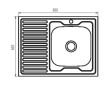 Кухонна мийка ZERIX Z8060R-04-160E Satin (ZS0606) - 3