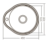 Кухонна мийка ZERIX Z4843-06-160E Satin (ZS0566) - 3