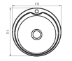 Кухонна мийка ZERIX Z510-06-170E Satin (ZM0614) - 4