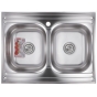 Кухонна мийка ZERIX Z8060B-08-180MD Double Micro Decor (ZS0611) - 1