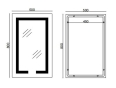 Дзеркало MIXXUS Hard MR06-50x80 годинник, LED-підсвічування, антизапотівання (MI6011) - 5