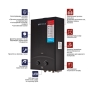 Газова колонка MIXXUS GWH-0210 Basic Black димохідна 10 л/хв (WH0023) - 4