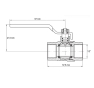 Кран кульовий Koer KG.204 - 1/2" FF ГГР, газ (KR4960) - 3