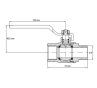 Кран кульовий Koer KG.205 - 3/4" FM ГШР, газ (KR4966) - 3