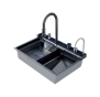 Кухонна мийка Zerix ZH7546-SET-04 DECOR Nano-Black із вбудованим змішувачем із нерж сталі (ZM5578) - 1