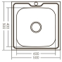 Мойка кухонная Zerix Z5050-06-160P (polish) (ZS0580) - 4