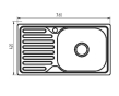 Мийка кухонна Zerix Z7642-08-180MD (micro decor) (ZS0573) - 3