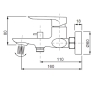 Смеситель для ванны с коротким изливом Koer KB-40028-05 (KR5306) - 9