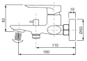 Смеситель для ванны с коротким изливом Koer KB-40028-01 (KR5305) - 8