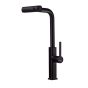 Змішувач для кухні з висувним виливом Mixxus Premium HAMMER 014 BLACK (MI6954) - 3