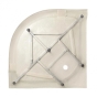 Душовий піддон Lidz Kapielka ST90x90x14 низький, напівкруглий, діаметр зливу 52 мм Lidz (LKAST909014R) - 3