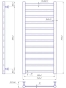 Водяна рушникосушарка Mario INOX Модена 1170х540/500 (1.7.044596.P) - 4
