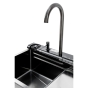 Мийка кухонна Insana PIANO B-7 7546 чорна з нержавіючої сталі 75х46х22 BLACK (А0059853) - 3