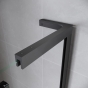 Двері у нішу розсувні Walk-In лівосторонні KOER SR SD07 120x200 прозоре скло EASY CLEAN графіт (KR5688) - 5