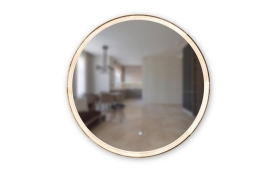 Дзеркало з LED підсвічуванням Lyxury Wood Solar Eclipse 70 Natural Walnut (LW4-70-W-FSD)