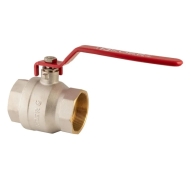 Кран кульовий Koer KR.214 - 2-1/2" FF ГГР, ручка "важіль" червона (KR4950)