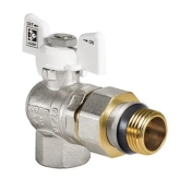 Кран з американкою 1/2" "антипротечка" (KOER KR.228.W-Gi) кутовий білий (KR0195)