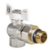 Кран з американкою 3/4" "антипротечка" (KOER KR.228.W-Gi) кутовий білий (KR0193)
