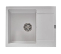Мийка гранітна кухонна ZERIX ZS-6250S-01 White (ZX4587)