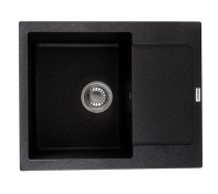 Мийка гранітна кухонна ZERIX ZS-6250S-03 Black (ZX4588)