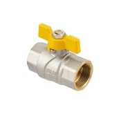 Кран шаровый Raftec YELLOW DN20 3/4" ВВ бабочка GRB2 (RAF43575)