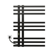 Сушка для рушників електрична KOSSER Браш 800х600/9 EL таймер, чорна (ДБ01EL)