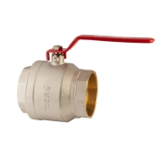 Кран кульовий KOER KR.214 - 4" FF ГГВ, ручка "важіль" червона (KR4952)