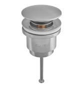 Донний клапан для умивальника з переливом KOER PW-01-02 1 1/4'' нерж (KR3401)