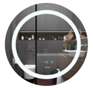 Дзеркало MIXXUS Plain MC02-60 годинник, LED-підсвічування, антизапотівання (MI6012)
