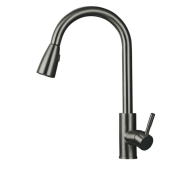 Смеситель для кухни Mixxus SUS-014-B Graphite с выдвижной лейкой (MI6564)