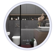 Дзеркало Mixxus Plain MC10-60 годинник, LED-підсвічування, антизапотівання (MI6013)
