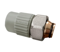 Муфта PPR з євроконусом та накидною гайкою Koer K0240.PRO White - 20x3/4 (KP3134)
